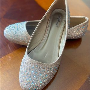 Ballerina wedding flats worn only once! Size 10